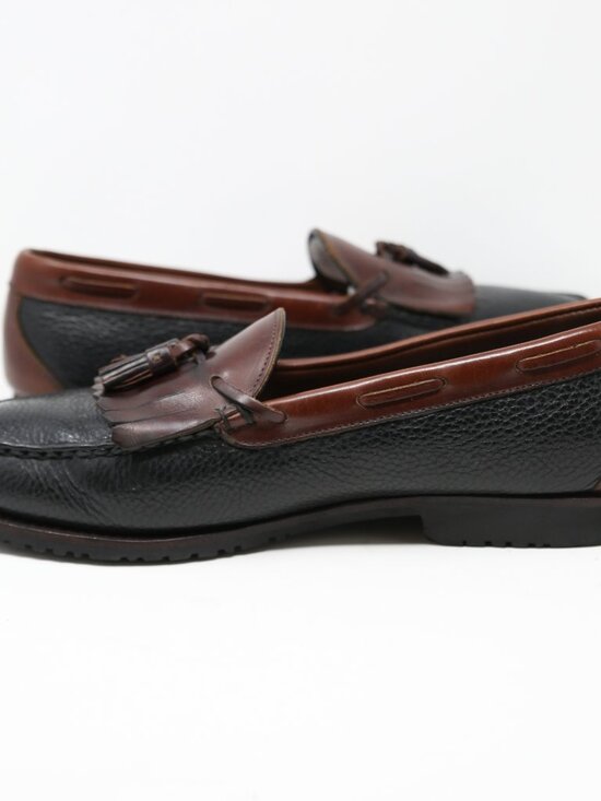 Allen Edmonds Nashua Men’s Kiltie Tassel Loafers Black Brown Leather Size 14 C main image 6